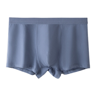 ab内裤【2条装】男精梳棉中腰平脚裤弹力舒适青年四角裤E701