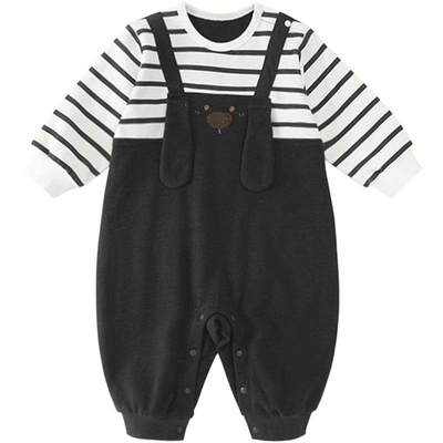 宝宝背带假两件衣服春季连体衣