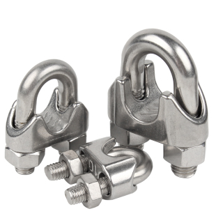 304不锈钢钢丝绳夹头U型夹钢丝夹轧头线钢丝卡紧器卡子锁扣线夹子