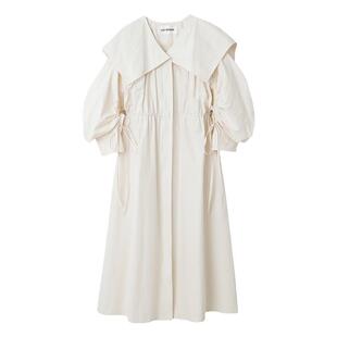 LILY BROWN春夏款 休闲抽褶大翻领收腰风衣外套LWFC231270