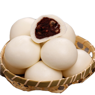 在旗杂粮主食红豆包420g速冻早餐面点红豆馅包子商用主食半成品