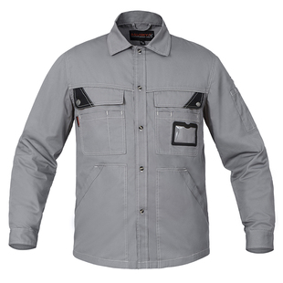 bauskydd瑞典保世基长袖涤棉薄男夏季劳保耐磨涤棉工装汽修工作服