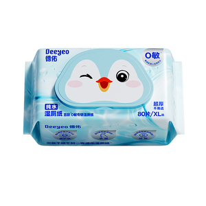 德佑纯水80抽湿厕纸10抽湿巾组合装