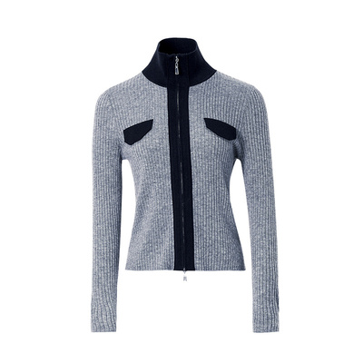 MOFAN摩凡春新款灰色毛针织衫