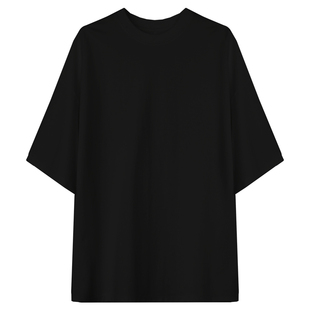 因由 舒适圆领短袖上衣R0W风时髦Oversize廓形宽松显瘦白色T恤女