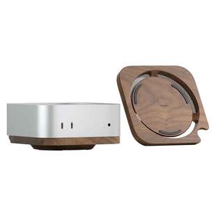 海备思适用于Mac mini M4/M4 Pro支架防尘底座macmini罩子散热托架迷你配件胡桃木