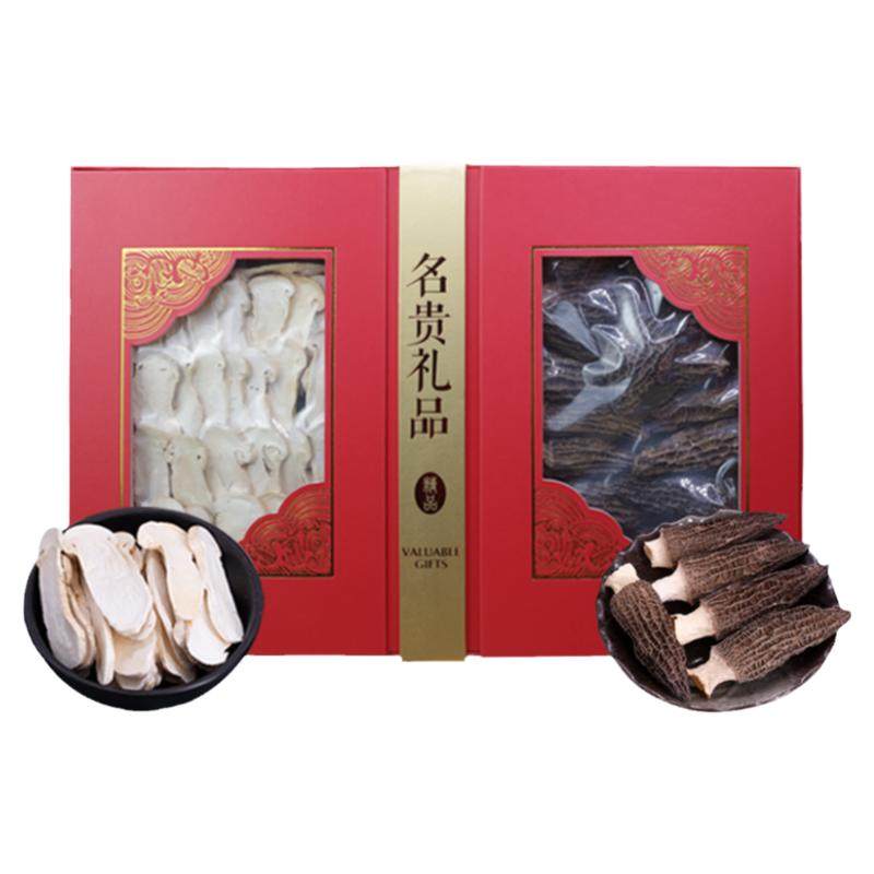 野生松茸羊肚菌山珍组合干货礼盒