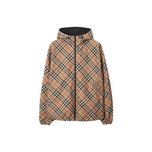 【吴磊同款】BURBERRY 男装 双面两穿格纹轻盈外套