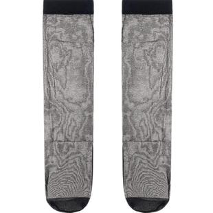 3足组 零感春夏季超薄脚尖透明中筒袜女白色丝袜小腿膝下半截袜子