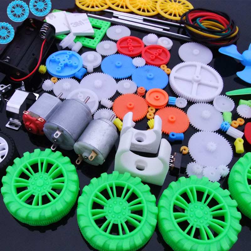15豪装版科教电机齿轮包齿轮个包塑料配件组合马达112车轴模型轮