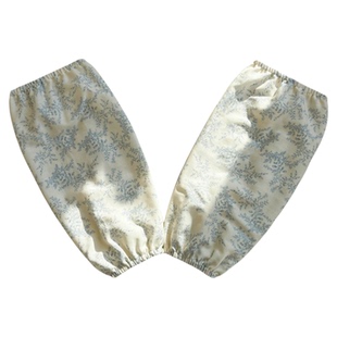 双层纱baby蓝袖套女新款长袖工作防脏套袖小碎花清新羽绒服长护袖