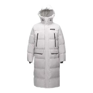 骆驼企鹅系列长款灰色羽绒服女款2025冬季新款男士羽绒外套防钻绒