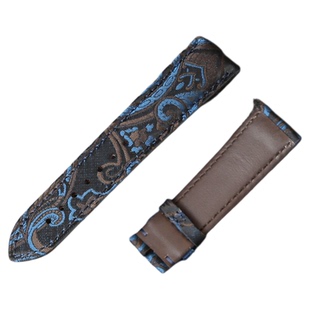 定做手工表带丝织布料绣花表带男女适用个性定制真皮柔软