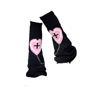 黑粉甜酷ins日系y2k中筒堆堆腿套