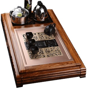 锦格黄花梨茶盘套装功夫茶具大号实木茶台家用全自动电磁炉组合