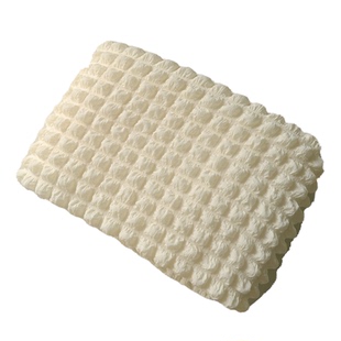 淡米黄草莓粉重磅泡泡格布料衬衫连衣裙衣服装沙发巾抱枕床罩面料