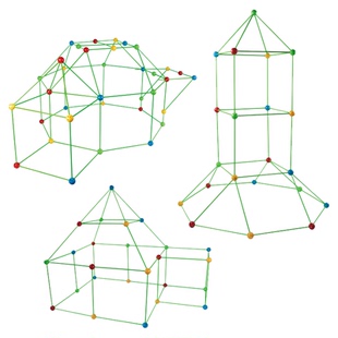 3D小小几何构建师儿童积木玩具空间立体大型城堡建筑男孩益智礼物
