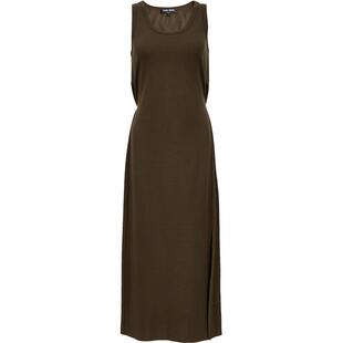 Vero Moda奥莱连衣裙2025秋冬新款含棉后身镂空系带开叉长裙裙子