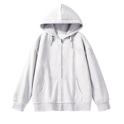 早秋美式复古连帽卫衣女冬季加绒oversize大码外套慵懒风开衫上衣