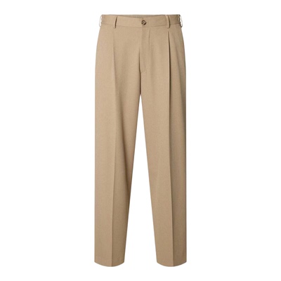 代购SELECTED思莱德男士休闲裤舒适透气卡其直筒办公通勤长裤