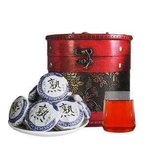 云南糯米香普洱茶熟茶小沱茶老仓2021年糯香熟普淘福熟普500g