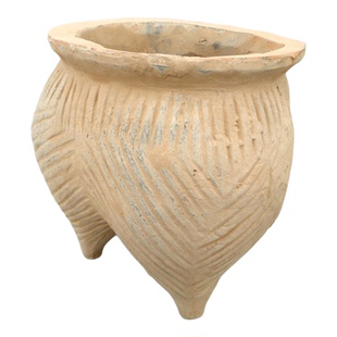 仿古陶器摆件陶鬲教学教具古典中式工艺品宾馆酒店装饰品新石器