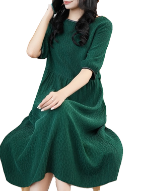 迪芬璐嘉气质复古香云纱连衣裙女