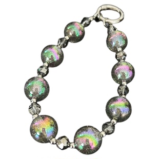 爆闪ins冷淡风手机链闪粉串珠手腕款挂链包包百搭挂饰银色手链小众高级精美短款链条钥匙扣防丢绳挂件夹片壳