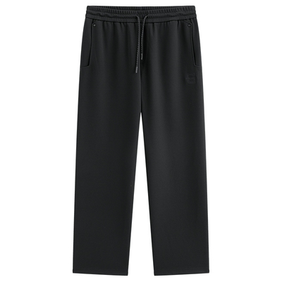 【商场同款】太平鸟男装 2025年冬季新款黑色直筒休闲裤B2GF4142