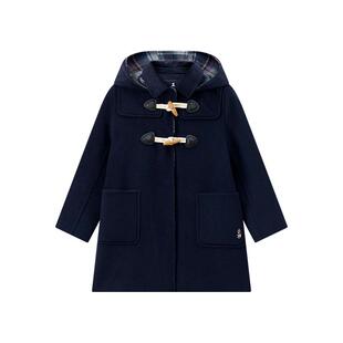 TeenieWeenie Kids小熊童装25年新款秋冬男童连帽羊毛混纺呢大衣