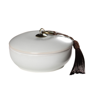 梅林笔庄火锅砚台陶瓷墨盒墨碟带盖双圈保湿防蒸发不干墨砚台初学毛笔墨水书法专用墨池墨盘笔洗文房四宝摆件