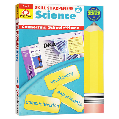 技能铅笔刀 科学练习册 六年级 Evan-Moor Skill Sharpeners Science Grade 6 英文原版 美国加州小学英语教辅教材 evanmoor