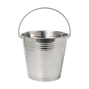 不锈钢水桶手提式家用幼儿园带盖提桶大容量食堂饭桶油桶清洁铁桶