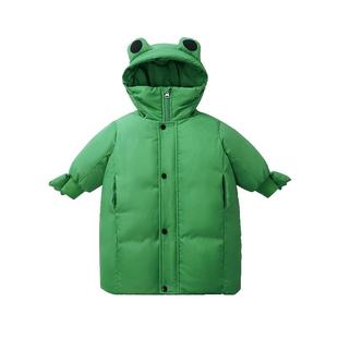 齐齐熊男童羽绒服冬季宝宝长款羽绒儿童加厚加长三防蓄热保暖冬装