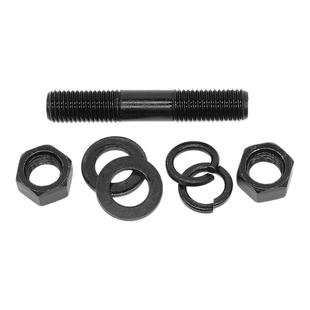 8.8级高强度双头螺栓螺丝GB901螺杆+螺母+平垫+弹垫套装组合 凡康