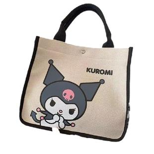 帆布包可爱通勤手提袋便当饭盒包学生便携午餐卡通手拎小包手拎包