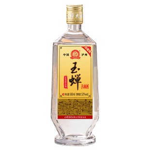 【容量升级】玉蝉大曲酒680ml光瓶浓香型白酒52度单瓶传统口粮酒