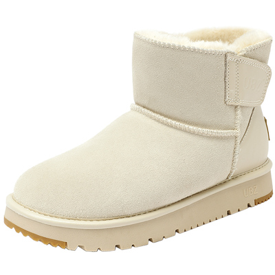 魔术贴短筒加绒加厚厚底棉鞋