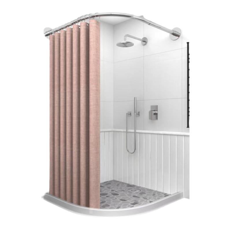 防水布磁性弧形杆加厚浴帘新品