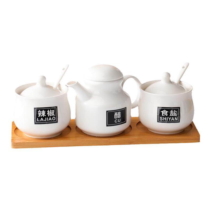 厨房陶瓷鸡精套装包邮调味罐