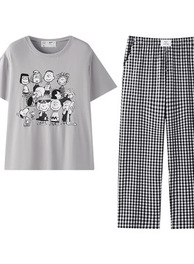 情侣睡衣夏季凉感莫代尔棉家居服