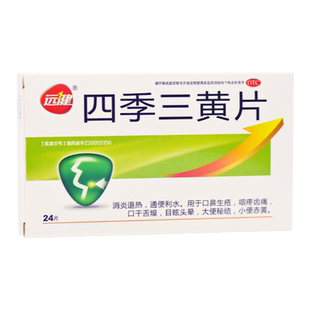 远健四季三黄片0.45g*24片口鼻生疮口干舌燥大便秘结非四季三黄丸