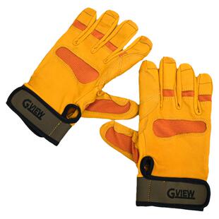 旗云GVIEW B120山羊皮全指手套真皮S M L码登山探洞速降高空作业