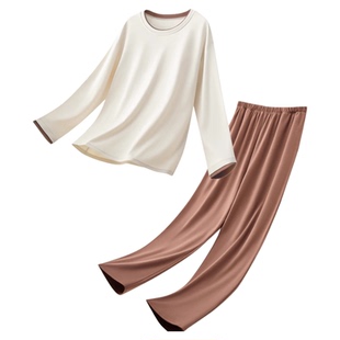 a类睡衣2026女士高级感冬新款纯棉全棉贴身长袖大码睡觉穿家居服