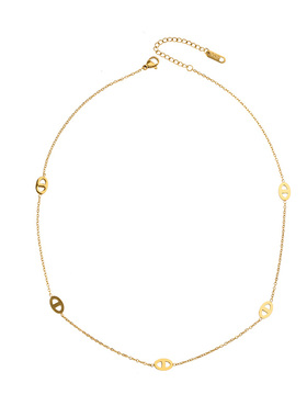 花迹项链女钛钢不掉色