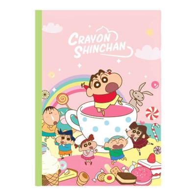 TACCIA仲林 日本蜡笔小新笔记本横线本无线装订胶装软面抄简约b5工作日志记事本大学生作业本装订本平摊