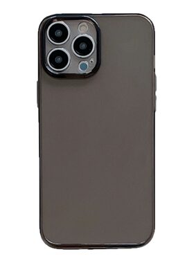 iPhone苹果系列手机壳透黑色新款