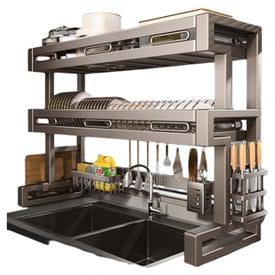 新款厨房水槽置物架洗碗槽多功能碗碟收纳架放碗架碗盘沥水池收纳