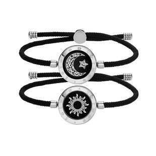 totwoo情侣感应手链异地恋智能首饰震动闪光神器互动手镯触摸手环