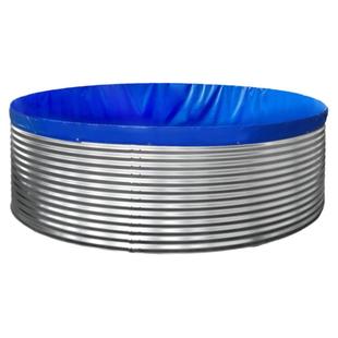 镀锌板帆布鱼池农用大型帆布蓄水池家用新游泳池室外高密度养殖池